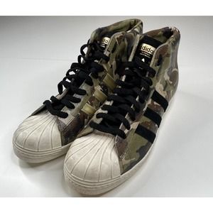 Adidas Pro Model 80s Quickstrike Camo High Top Lace Up Sneaker Shoes Size 12